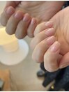 ネイルケア＋透明マニキュア