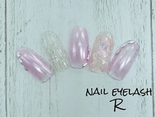 ネイルアンドアイラッシュサロンR/ミラー シェル ニュアンス