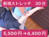【新規】ストレッチ　30分　5,500円→4,400円