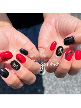 ジェルメ(germer)/アカハライモリネイル♪