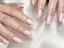 ヒールネイル(heal nail)/milkyピンク×stone～