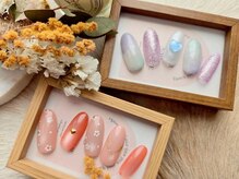 春ネイル、マカロン、フラワー