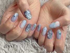 紫陽花　梅雨　水滴　ブルー