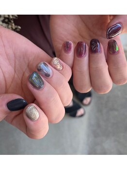 ネイルスペース ジェイズ ピンキー(NAIL SPACE J's PINKY)/アシメネイル