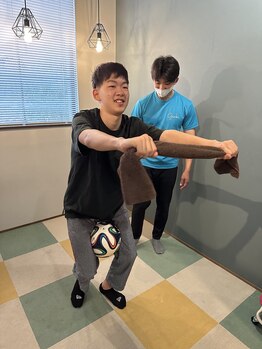 整体や呟熙/中学1年生、体幹指導！