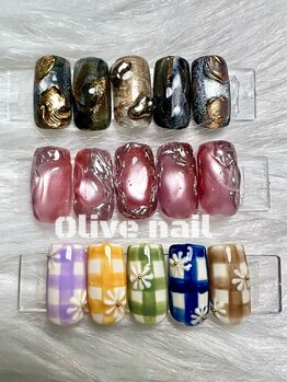 オリーブネイル(Olive nail)の写真/【理想の仕上がりにじっくり向き合う小規模サロン】他と被らない唯一無二の仕上がりでリピーター様多数★