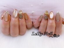 レヒネイル(LeHy nail)/マグ×ミラーフレンチネイル