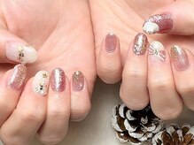 ネイル バイ エン(Nail by EN)/ピンククリスマス