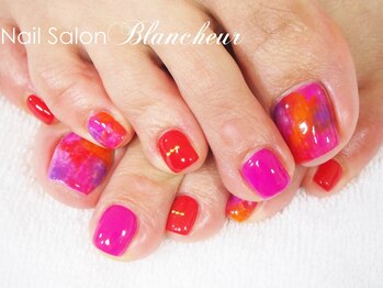 ネイルサロン ブランシュール(Nail Salon Blancheur)/【ピンク・タイダイ】フット