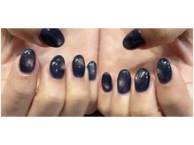 ネイルアンドアイラッシュスタジオ シュシュ(chouchou)/秋色　夜空ネイル