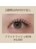 前回来店日から【2週間以内】付足しフラットラッシュ80本まで￥4,000