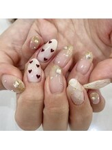 グリーディ 東山店(greedy)/ハートとキルティングネイル