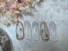 ネイルキュート アンド クールラッシュ 亀有店(nailcute & CoolLash)/押し花ニュアンスネイル