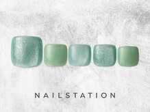 ネイルステーション ルミネ有楽町店(NAIL STATION)/グリーン清涼ネイル／パラジェル