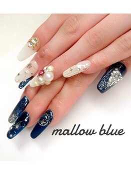 ネイルサロンアンドスクール マロウブルー(mallow blue)/アクリルスカルプ+ジェルアート