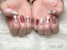 ヒールネイル(heal nail)/monthly定額デザインBアーガイル
