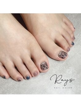 ライズ(Rays)の写真/【フットバス付】足元から季節を先取り♪丁寧なケアでワンランク上の足元へ！ハンドネイルが出来ない方も◎