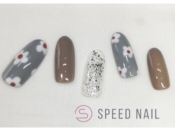 スピードネイル アンド アイ 宮交シティ店/#95 【お花×ワンカラー】