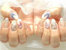 ☆優雅な人魚の尻尾ネイル☆