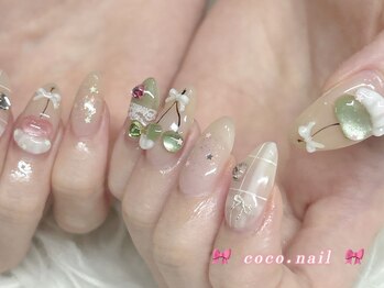 ココネイル 吉祥寺(coco.nail)/チェリー ガーリー リボンレース