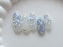 チェックネイル/8000円