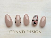 グランドデザイン 穂積店(GRAND DESIGN)/ハート＆チェックネイル