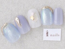 ミラーフレンチネイル￥7000
