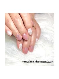 ピンク/ツイード