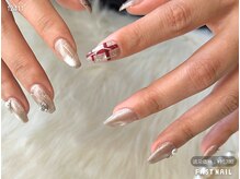 ファストネイル ららぽーと海老名店(FAST NAIL)/ボルドーチェックネイル