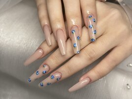 手書きバラネイル