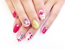 ネイルコレクション ピンク(Nail Collection Pink)/ジェルアート付放★3Dくま