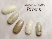 ブラウン(Brown.)/綺麗目　冬ネイル