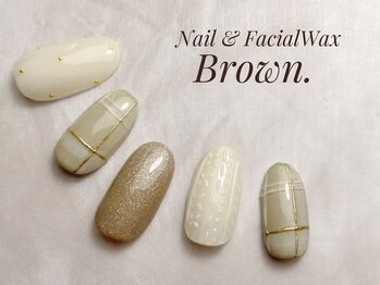 ブラウン(Brown.)/綺麗目　冬ネイル