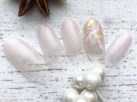 ニュアンス金箔ネイル
