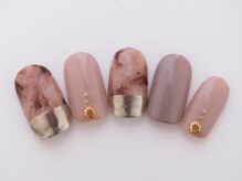 まつげアンドネイル ディアマンローズ(DIAMANT ROSE)/大人大理石風ネイル 90分6930円