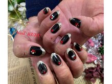 ネイルサロン ネイルクク(Nail KUKU)/ブラックガラスフレンチ