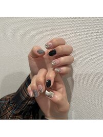 black × silver