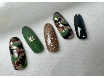 #241 【迷彩柄×ラメ】