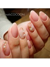 ネイルズコクーン(nailsCOCOON)/着物ネイル 和柄ニュアンス