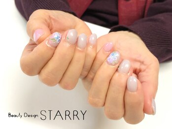 スターリー(STARRY)/水色 ブルー お花 ショート
