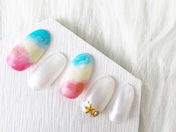 スリー(THREE)/Aug,2020/nail design