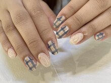 ネオリーブシェリエ 浅草店(Neolive cherie)/ニュアンスネイビーチェック