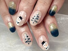 ヘアーアンドネイル ルシア(Hair&Nail Lucia)/持ち込み雪だるまネイル