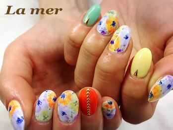 ラメール(La mer)/フラワーペイント★ 8800円
