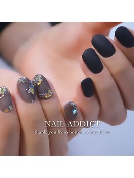 ネイルアディクト(NAIL ADDICT)/BLACK☆ニュアンス