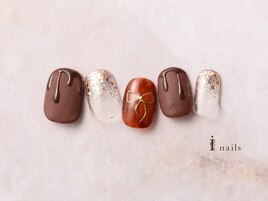 ビターチョコラメネイル