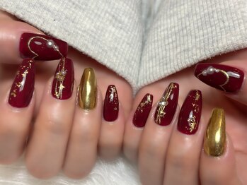 バレンタインネイル