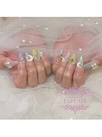 カラフルグラデーションネイル