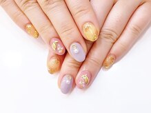 ネイルコレクション ピンク(Nail Collection Pink)/ジェル定額￥9990コース/金箔