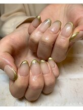 Mネイルアンドカフェ シェレステ/細フレンチ！！